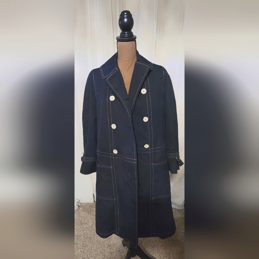 Misty Harbor Wear in Good Health Navy Vintage Trench Coat